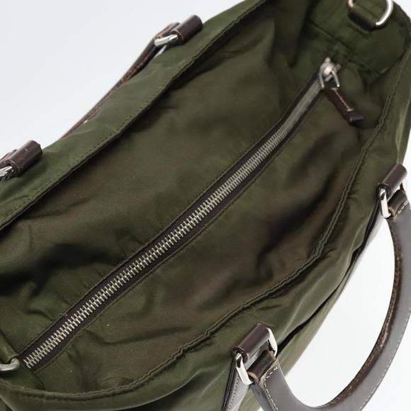 PRADA Hand Bag Nylon 2way Khaki Auth 93872 - Picture 6 of 16